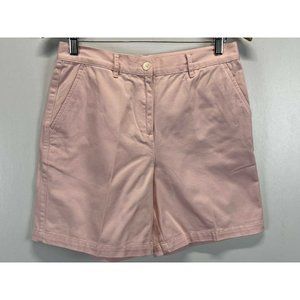 Womens Lauren Ralph Lauren LRL Pink Chino Shorts Sz 6 VGUC Flat Front